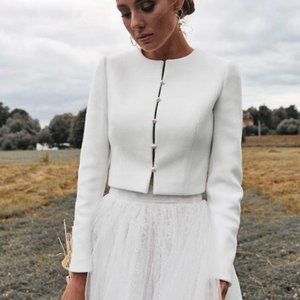 Wool Bride White Coat (Brand New) Etsy